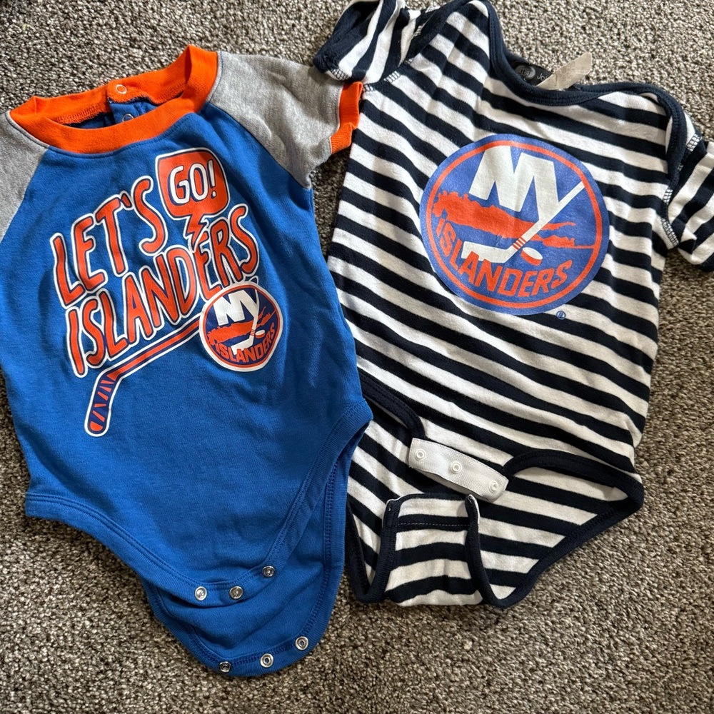 NY Islanders baby onesies